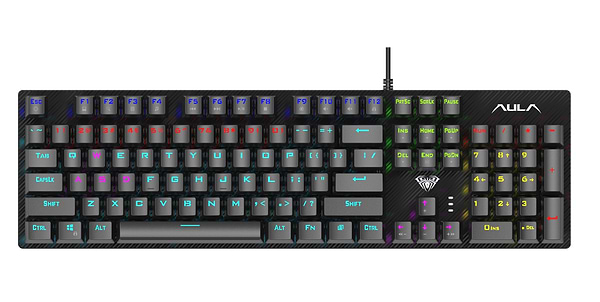 Фото - Клавіатура дротова ігрова Aula S2022 Black keycaps, Blue switch (6948391202235)