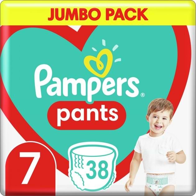 Одноразові підгузки-трусики Pampers Pants Giant Plus Джамбо Размер 7 (17+ кг), 38 шт. (740968)