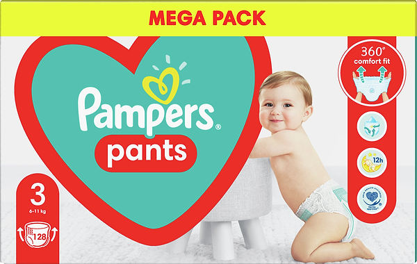 Фото - Одноразові підгузки-трусики Pampers Pants Midi Розмір 3 (6-11 кг) 128 шт. (8006540069417)
