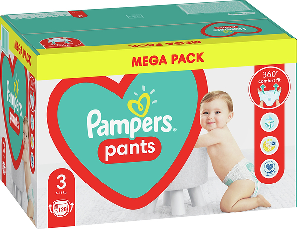 Фото - Одноразові підгузки-трусики Pampers Pants Midi Розмір 3 (6-11 кг) 128 шт. (8006540069417)