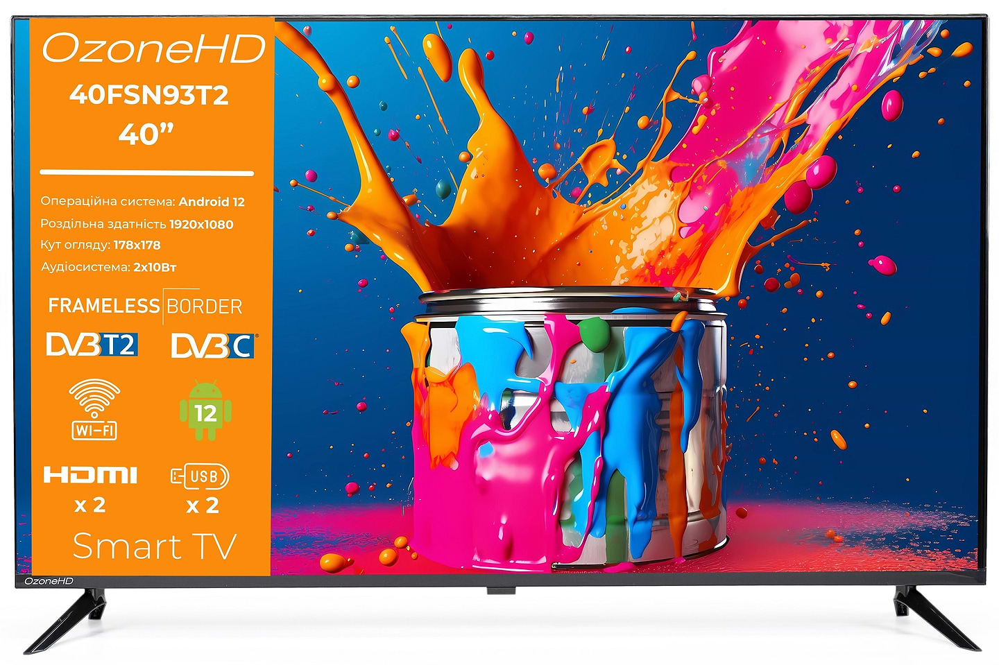 Телевизор Ozone 40FSN93T2 - Фото 1
