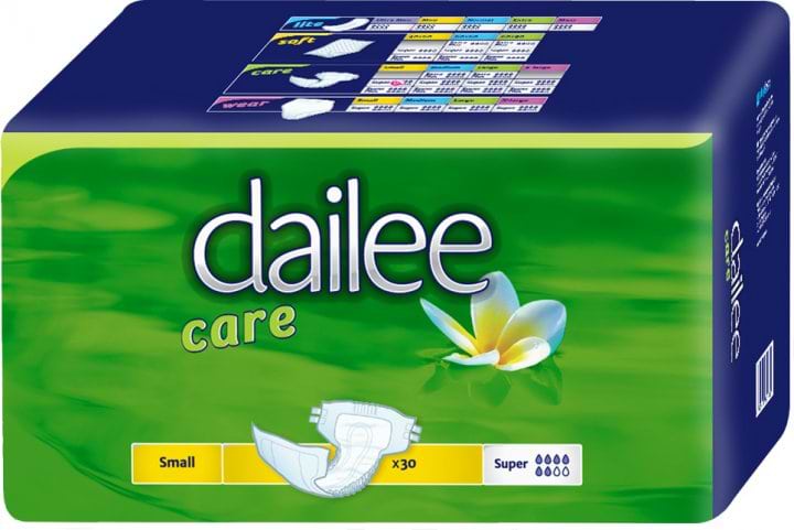 Одноразові підгузки Dailee Care Super Small для дорослих дихаючі Розмір 3, 30 шт. (144.12.001)