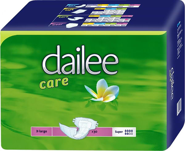 Фото - Одноразові підгузки Dailee Care Super Extra Large для дорослих дихаючі Розмір 5, 30 шт. (144.12.004)