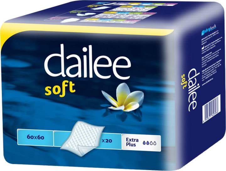 Пеленка для детей одноразовая Dailee Soft Extra Plus 60*60, 20 шт. (144.12.005)