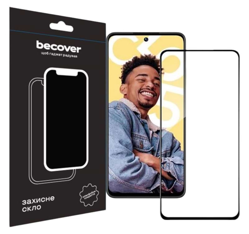 Захисне скло для смартфону BeCover for Realme C55 Black (709765)