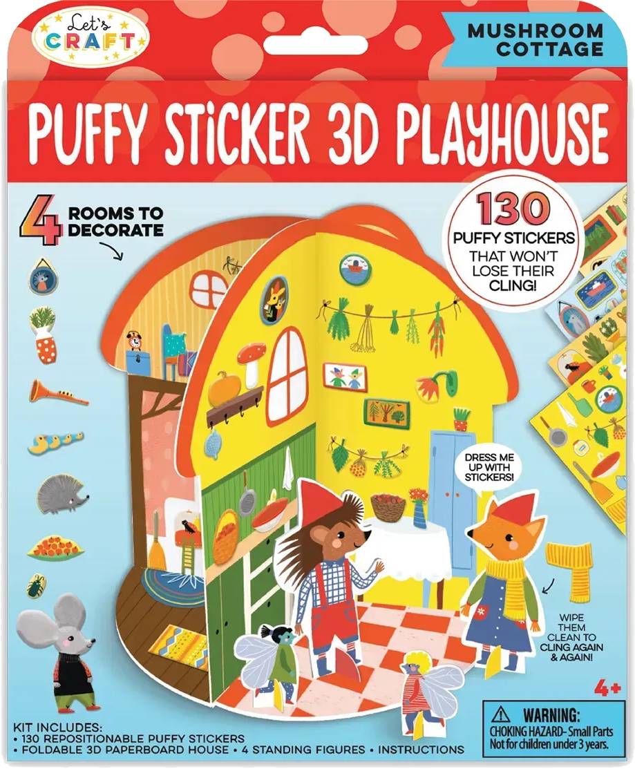 Фото - Набір для паперової творчості Let’s Craft 3D Фантастичні світи – будиночок-грибочок (PSP-01)
