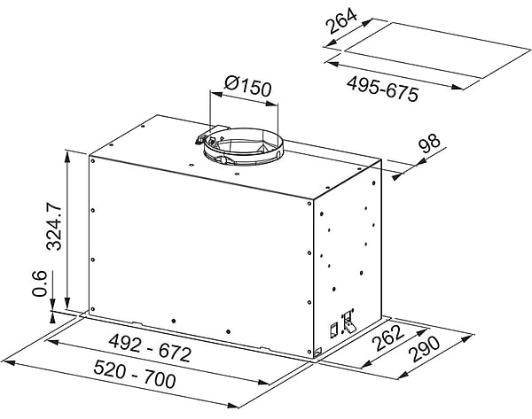 Фото - Вытяжка встраиваемая Franke Box Flush EVO 
Black Matte (FBFEBKMATTA52)