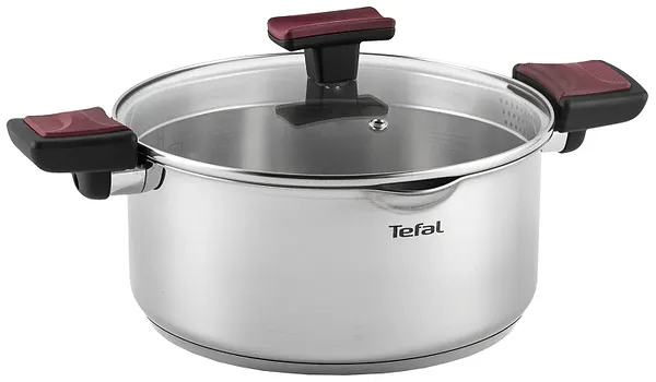 Фото - Набор посуды Tefal G723SA74 Cook&Clip 10 пр кастрюли 22см (6,1 л)/24 см (5,0 л)/20 см (2,9 л)/18 см (2,0 л), ковш16 см (1,5 л)