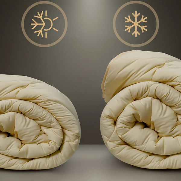 Фото - Одеяло всесезонное двуспальное евро MirSon №1657 Eco Light Krem 220x240 см (2200002652674)