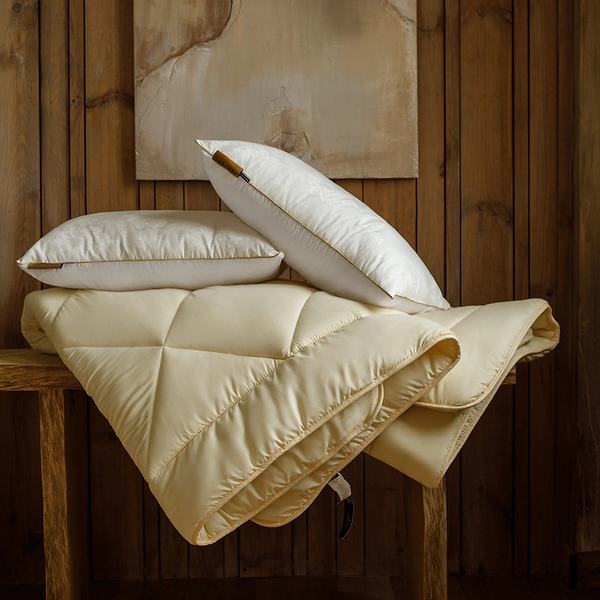 Фото - Одеяло всесезонное двуспальное евро MirSon №1657 Eco Light Krem 220x240 см (2200002652674)