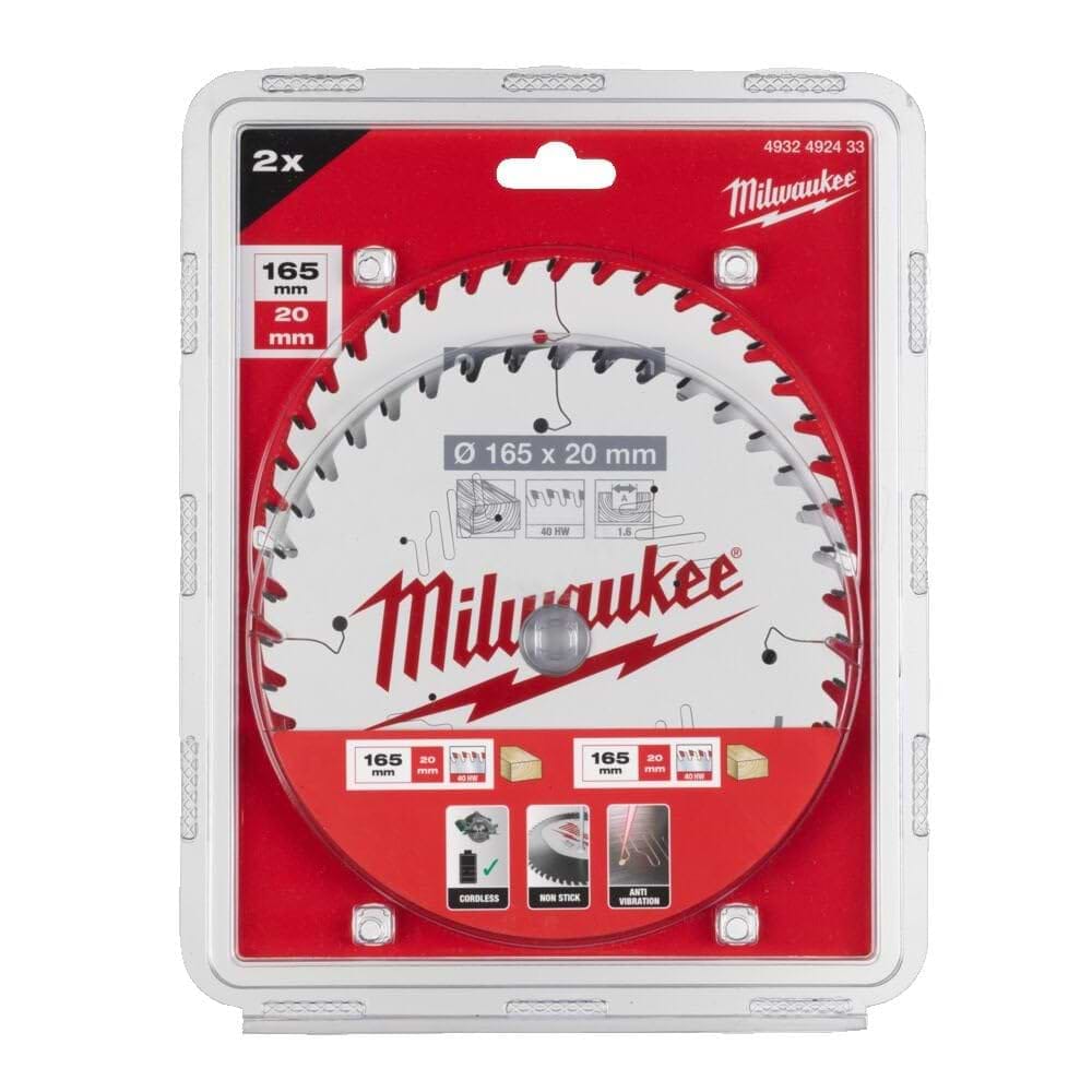 Диск шлифовальный по дереву Milwaukee 165X20X40T/40T (4932492433)