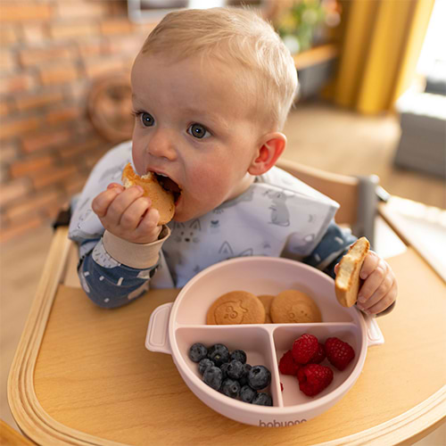 Фото - Тарілка для малюка BabyOno з присоскою та кришечкою Рожева (1661/02)