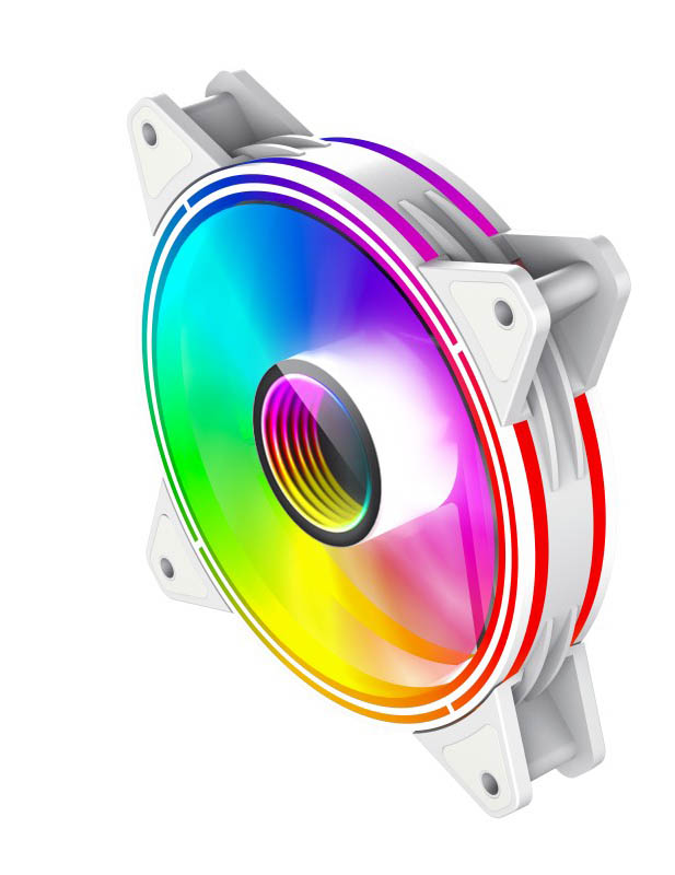 Фото - Корпусний вентилятор Gamemax FN-12Rainbow-Q-Infinity WT