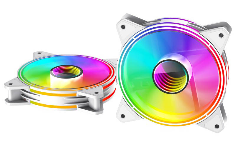 Фото - Корпусний вентилятор Gamemax FN-12Rainbow-Q-Infinity WT