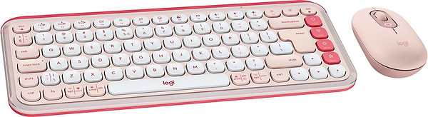 Фото - Клавиатура+мышь беспроводная Logitech Pop Icon Combo Rose (920-013142)
