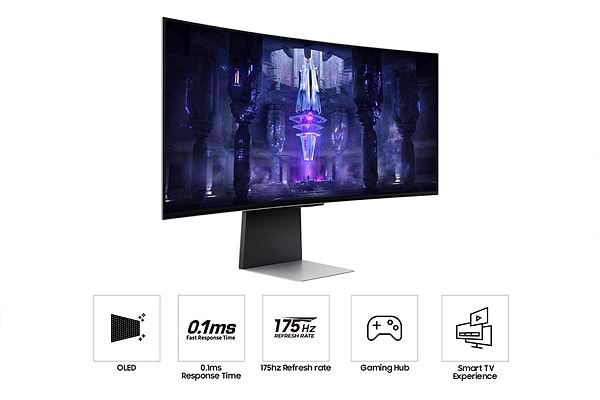 Фото - Монітор ігровий Samsung Odyssey OLED G8 SMART (LS34BG850SIXUA)