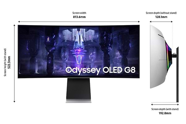 Фото - Монітор ігровий Samsung Odyssey OLED G8 SMART (LS34BG850SIXUA)