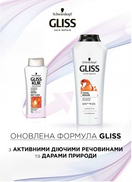Фото - Шампунь женский Schwarzkopf Prof. Gliss Kur Total Repair 400 мл (9000100549493)