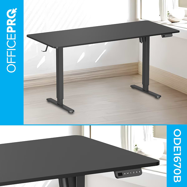 Фото - Стіл комп'ютерний OfficePro ODE1670B Black