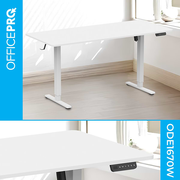 Фото - Стіл комп'ютерний OfficePro ODE1670W White