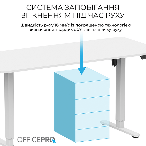 Фото - Стіл комп'ютерний OfficePro ODE1670W White