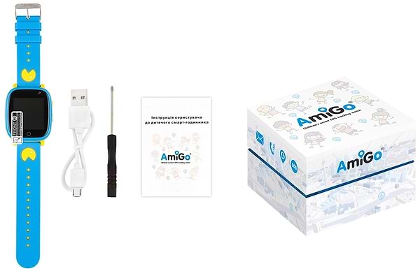 Фото - Детские часы AmiGo GLORY GO001 Camera+LED Blue-Yellow