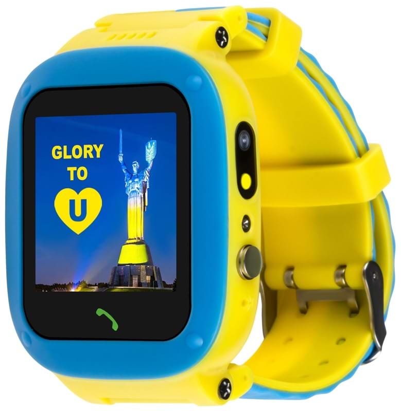 Детские часы AmiGo GLORY GO004 Camera+LED Blue-Yellow - Фото 1