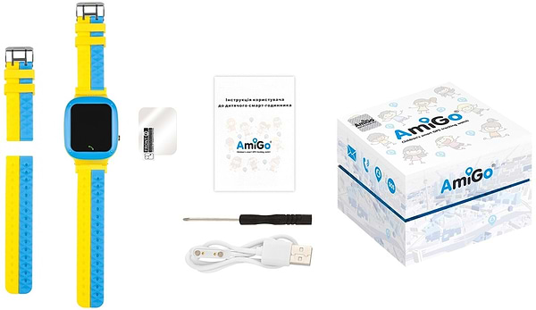 Фото - Детские часы AmiGo GLORY GO004 Camera+LED Blue-Yellow