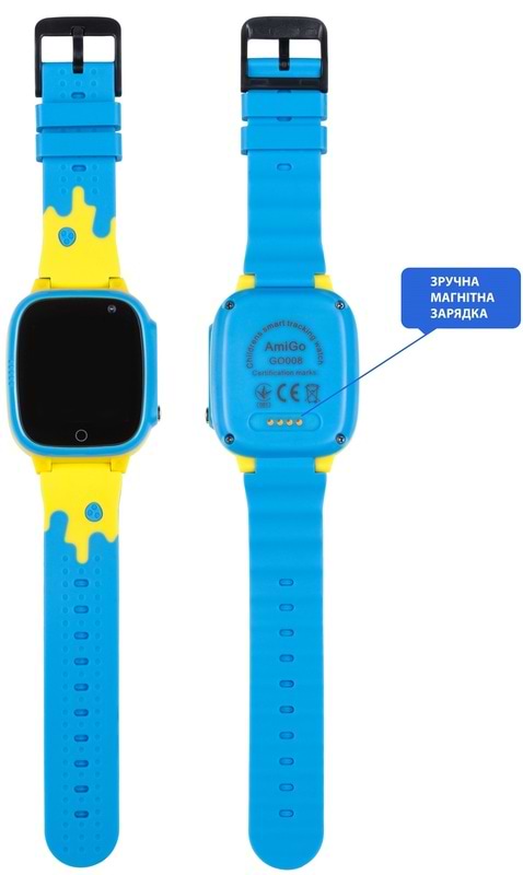 Фото - Уценка - Детские часы AmiGo GLORY GO008 GPS WiFi Blue-Yellow