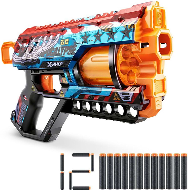 Фото - Бластер многозарядный ZURU X-SHOT Skins Griefer Apocalypse (12 патронов) (36561E)