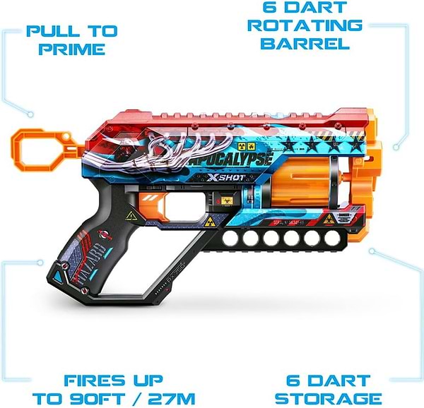 Фото - Бластер многозарядный ZURU X-SHOT Skins Griefer Apocalypse (12 патронов) (36561E)