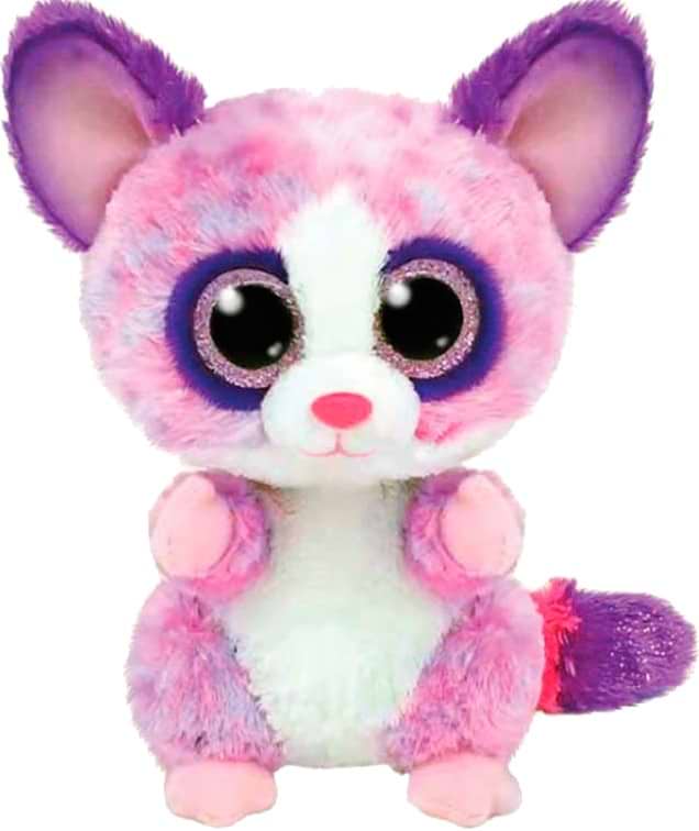 Мягкая игрушка животное TY Beanie Boos 36395 Розовый лемур "BECCA" 15 см (36395)