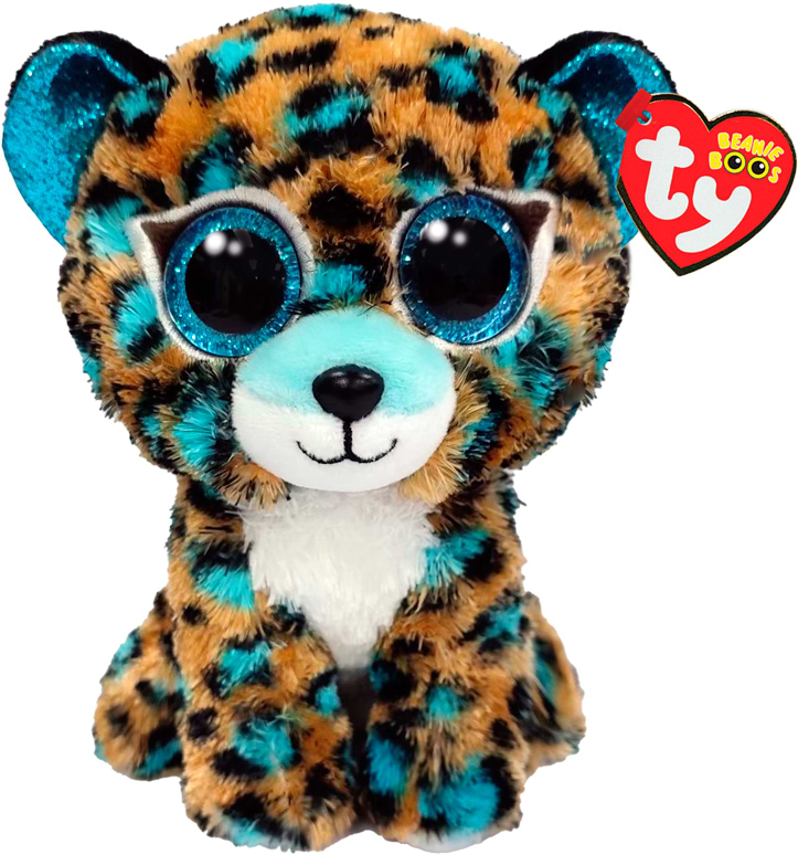 Мягкая игрушка глазастик TY Beanie Boos Леопард "COBALT" 15см (36691)