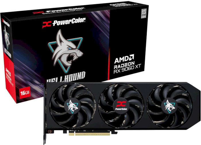 Відеокарта PowerColor AMD Radeon RX 9060 XT 16GB GDDR6 Hellhound (RX9060XT 16G-L/OC)