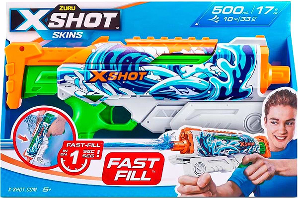 Фото - Водяной бластер ZURU X-Shot FastFIillSins Hyperload Waves (11854A) Фото - Водяной бластер ZURU X-Shot FastFIillSins Hyperload Waves (11854A)