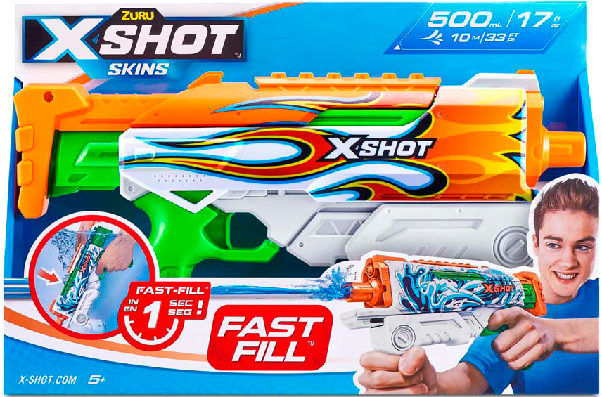 Водяной бластер ZURU X-Shot Fast FIill Sins Hyperload Inferno (11854D)