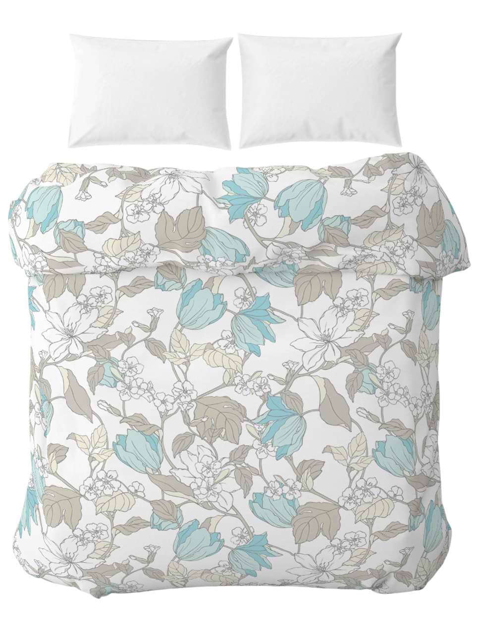 Підковдра полуторна Home Line бязь 145х215 весняний вечір блакитний (168664)