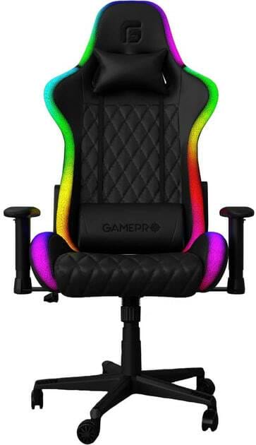 Крісло для геймерів GamePro Hero RGB (GC-700-Black) - Фото 1