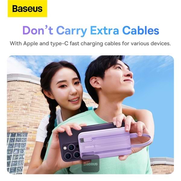 Фото - Батарея мобільна Baseus Comet Series 20000mAh 22,5W PD,QC USB-C,USB-A, with Cable Lightning/USB-C Purple (PPMD020105)