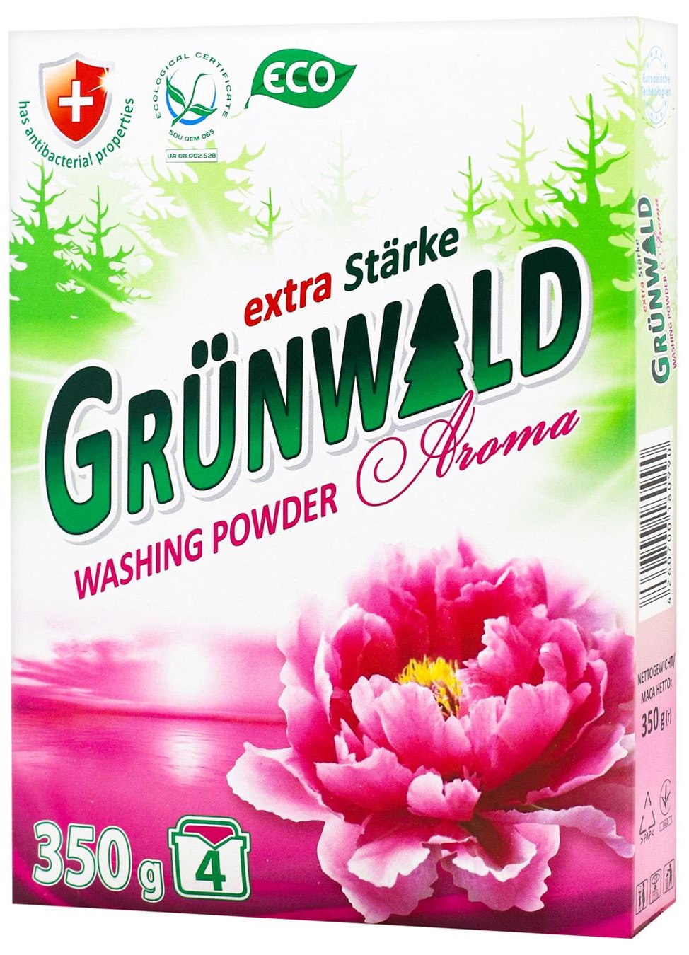 Стиральный порошок GRUNWALD универсальный бесфосф. Aroma 350 г - Фото 1