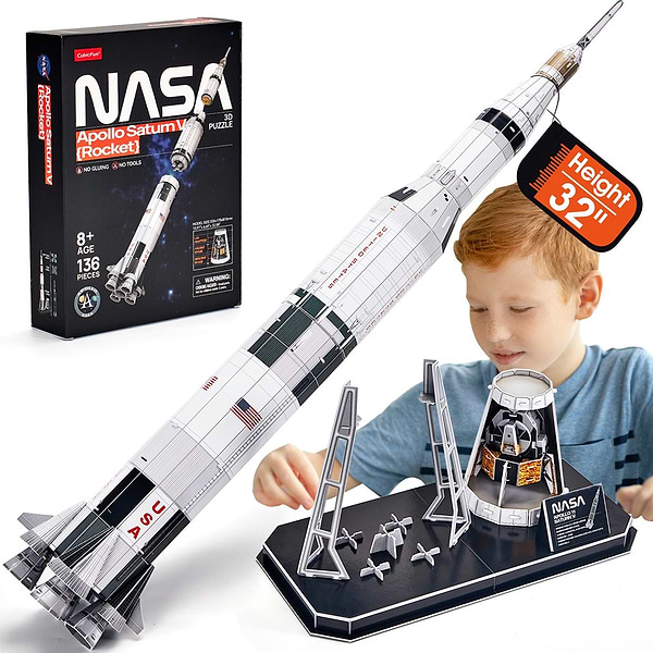 Фото - 3D пазлы Cubic Fun NASA "Ракета Аполлон Сатурн-5" (DS1059h)