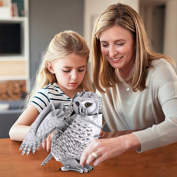 Фото - 3D пазли Cubic Fun Зникаючі тварини "Сніжна сова" (DS1079h)