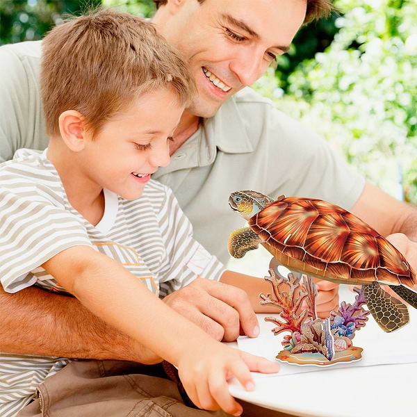 Фото - 3D пазлы Cubic Fun Исчезающие животные "Морская черепаха" (DS1080h)