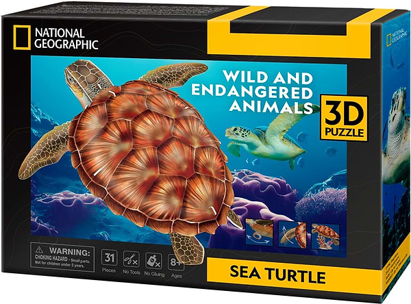 Фото - 3D пазлы Cubic Fun Исчезающие животные "Морская черепаха" (DS1080h)