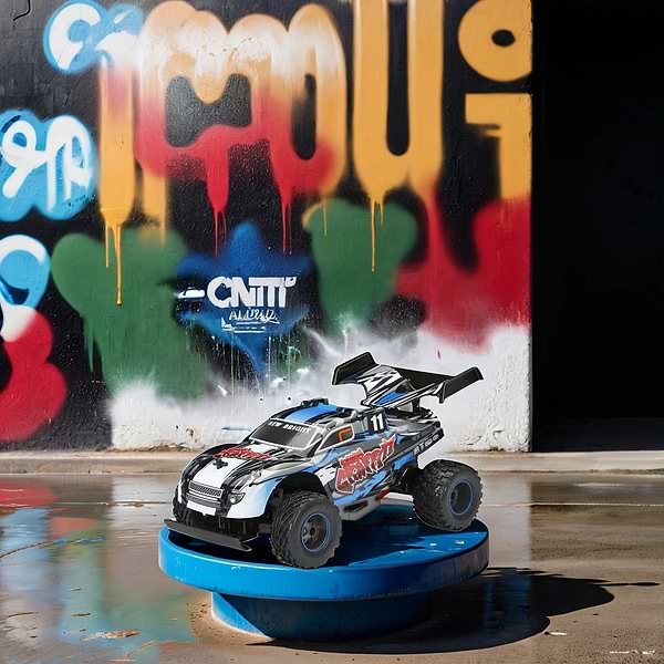Фото - Уценка - Радиоуправляемая машинка 1:16 New Bright GRAFFITI BUGGY (1640F)