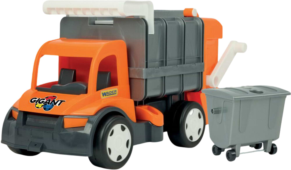 Базовий ігровий транспорт для малюка Wader Сміттєвоз "Гігант" помаранчевий/блакитний (67016)