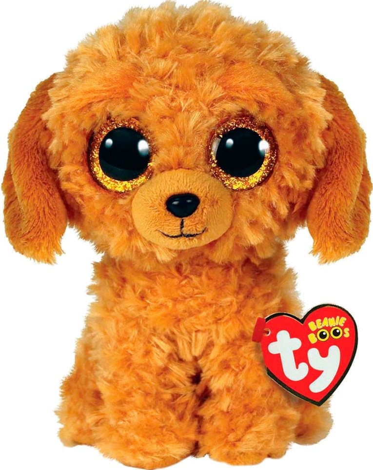 М'яка іграшка глазастик TY Beanie Boos Золотий пес "NOODLES" 15 см (36377) - Фото 1
