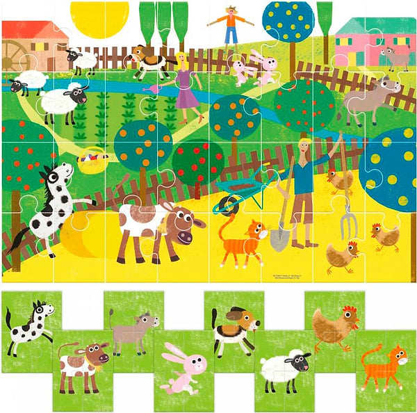 Фото - Пазли (3-4 роки) Headu "Ферма" 8+1 (IT20867)