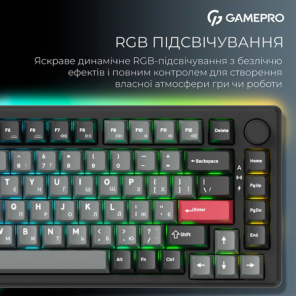 Фото - Клавиатура беспроводная игровая GamePro Asgard Yord Keychron Super Black (MK266BK)