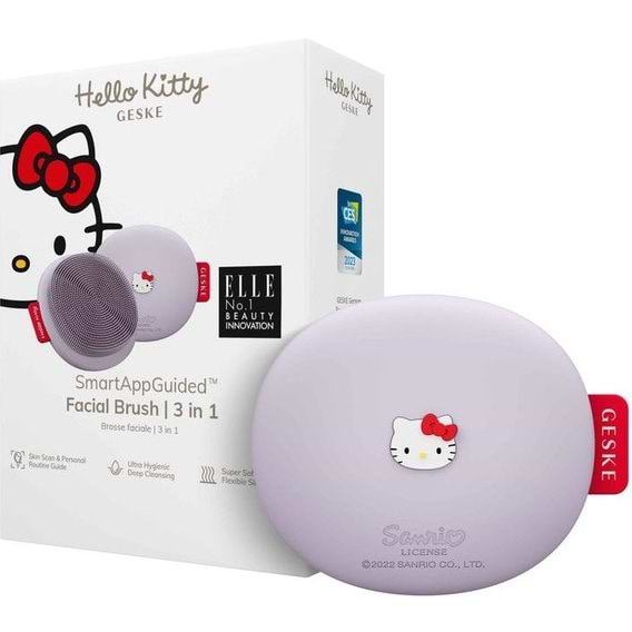 Щітка для чищення обличчя GESKE Facial Brush З в 1 by Hello Kitty фіолетовий (HK000017PU01) - Фото 1